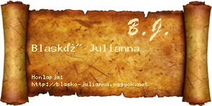 Blaskó Julianna névjegykártya